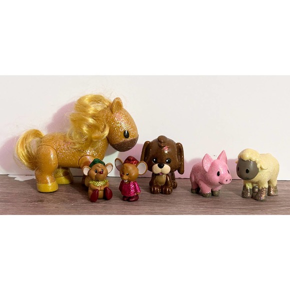 Disney Animators Cinderella Mice Jaq & Gus Gus + Other Glitter Animals Toys - Picture 1 of 7